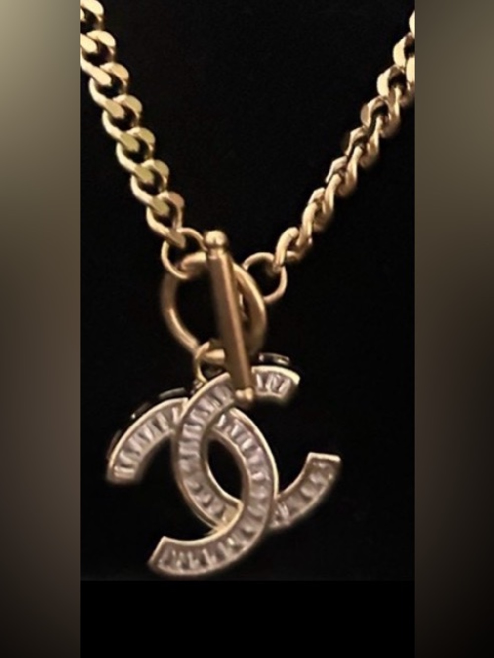 Gold &Crystal Pendant Necklace & earrings set/ stainless steel-fashion jewelry
